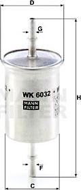 Mann-Filter WK 6032 - Filtru combustibil parts5.com