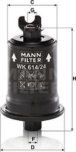 Mann-Filter WK 614/24 x - Filtr paliwa parts5.com