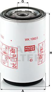 Mann-Filter WK 1060/3 x - Yakıt filtresi parts5.com