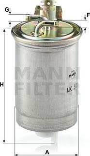 Mann-Filter WK 841 - Filtru combustibil parts5.com