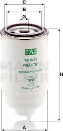 Mann-Filter WK 842/6 - Filtru combustibil parts5.com