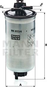 Mann-Filter WK 853/4 z - Üzemanyagszűrő parts5.com