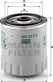 Mann-Filter WK 817/3 x - Горивен филтър parts5.com