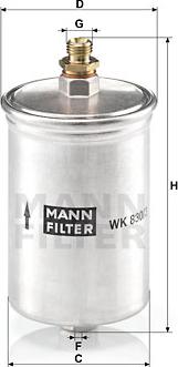 Mann-Filter WK 830/3 - Filtru combustibil parts5.com