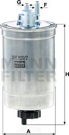 Mann-Filter WK 829/2 - Üzemanyagszűrő parts5.com