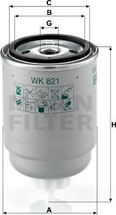 Mann-Filter WK 821 - Filtru combustibil parts5.com