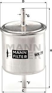 Mann-Filter WK 79 - Fuel filter parts5.com