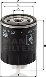 Mann-Filter WK 718/2 - Filtru combustibil parts5.com