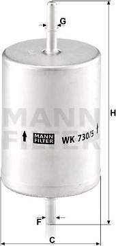 Mann-Filter WK 730/5 - Filtru combustibil parts5.com