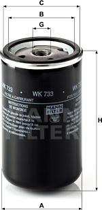 Mann-Filter WK 733 - Fuel filter parts5.com