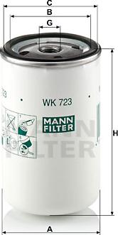 Mann-Filter WK 723 - Polttoainesuodatin parts5.com