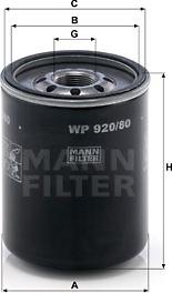 Mann-Filter WP 920/80 - Filtru ulei parts5.com