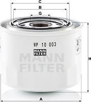 Mann-Filter WP 10 003 - Oil Filter parts5.com