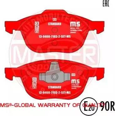 MASTER-SPORT GERMANY 13046071932-SET-MS - Komplet pločica, disk-kočnica parts5.com