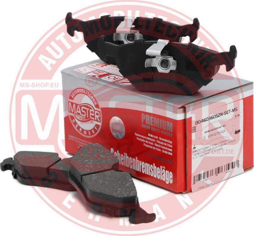 MASTER-SPORT GERMANY 13046036052N-SET-MS - Zestaw klocków hamulcowych, hamulce tarczowe parts5.com