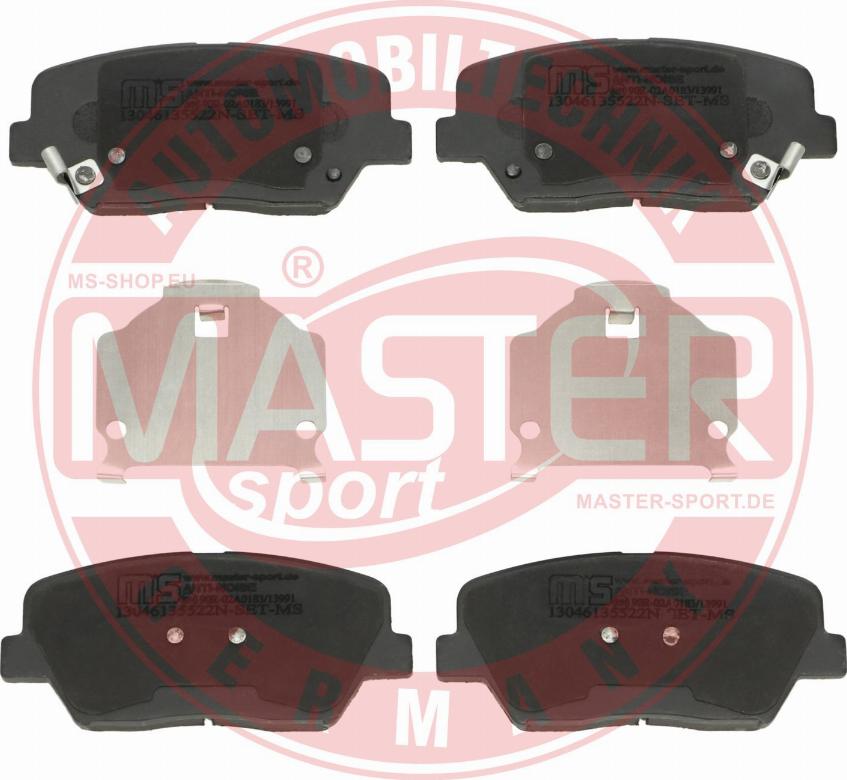 MASTER-SPORT GERMANY 13046135522N-SET-MS - Kit de plaquettes de frein, frein à disque parts5.com