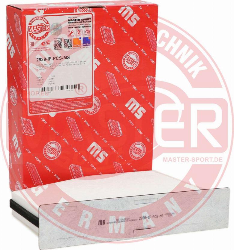 MASTER-SPORT GERMANY 2939-IF-PCS-MS - Filter, zrak notranjega prostora parts5.com