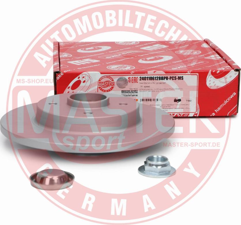 MASTER-SPORT GERMANY 2401106128BPR-PCS-MS - Zavorni kolut parts5.com