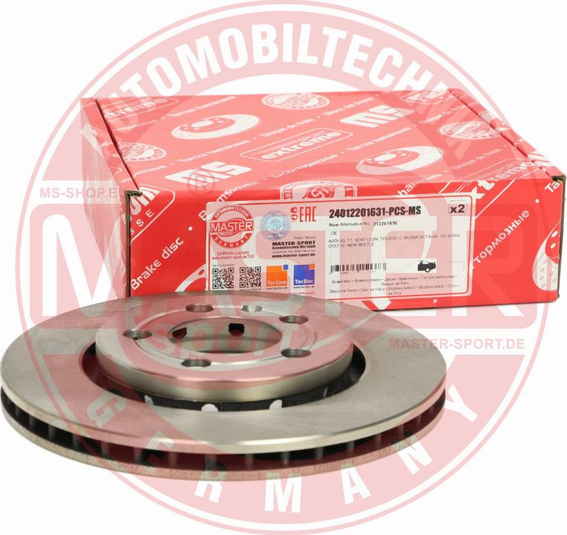 MASTER-SPORT GERMANY 24012201631-PCS-MS - Zavorni kolut parts5.com