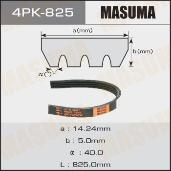 MASUMA 4PK825 - Correa trapecial poli V parts5.com