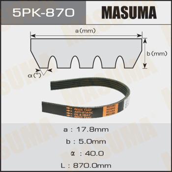 MASUMA 5PK870 - Courroie trapézoïdale à nervures parts5.com