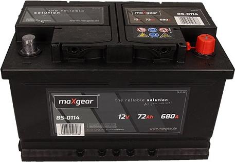 Maxgear 572409068 D722 - Starter Battery parts5.com