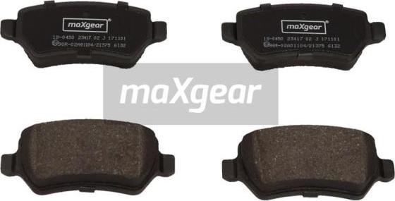 Maxgear 19-0450 - Juego de pastillas de freno parts5.com