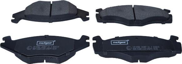 Maxgear 19-0582 - Zestaw klocków hamulcowych, hamulce tarczowe parts5.com