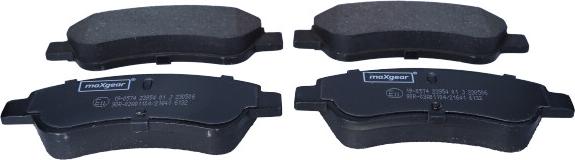 Maxgear 19-0574 - Brake Pad Set, disc brake parts5.com