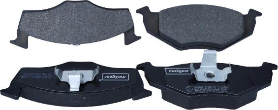 Maxgear 19-0608 - Zestaw klocków hamulcowych, hamulce tarczowe parts5.com