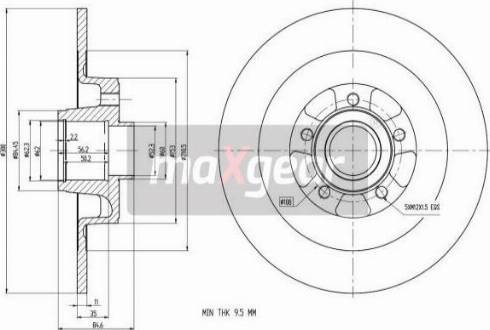 Maxgear 19-1905 - Тормозной диск parts5.com