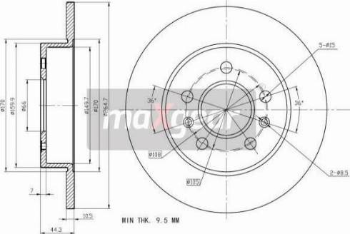 Maxgear 19-1184 - Disco de freno parts5.com