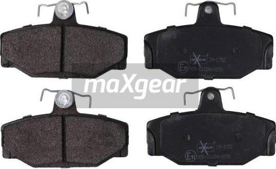 Maxgear 19-1752 - Juego de pastillas de freno parts5.com