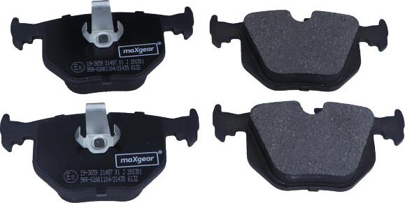 Maxgear 19-3659 - Juego de pastillas de freno parts5.com