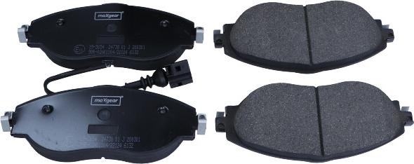 Maxgear 19-3654 - Σετ τακάκια, δισκόφρενα parts5.com