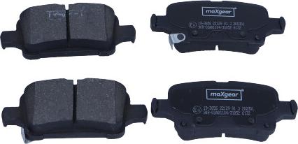 Maxgear 19-3656 - Brake Pad Set, disc brake parts5.com