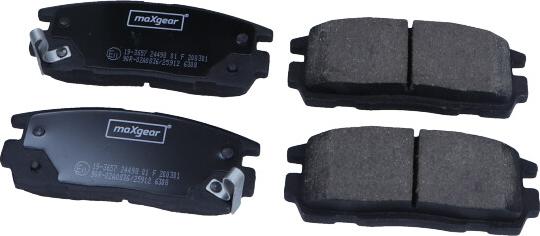 Maxgear 19-3657 - Brake Pad Set, disc brake parts5.com