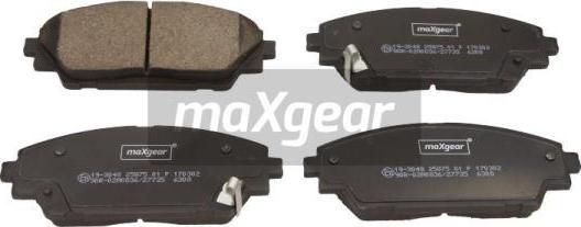 Maxgear 19-3048 - Zestaw klocków hamulcowych, hamulce tarczowe parts5.com