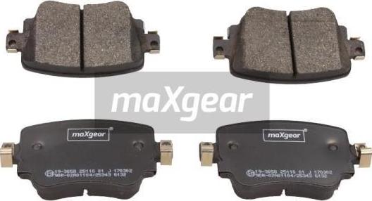 Maxgear 19-3058 - Juego de pastillas de freno parts5.com