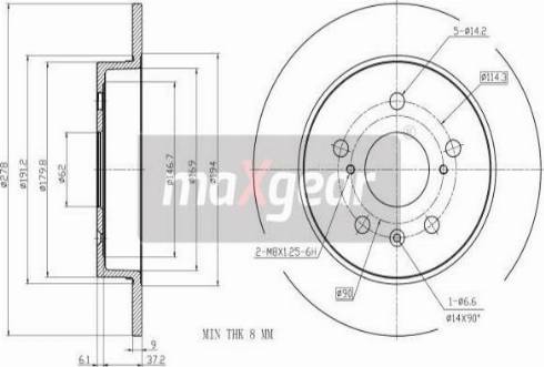 Maxgear 19-3350 - Disc frana parts5.com