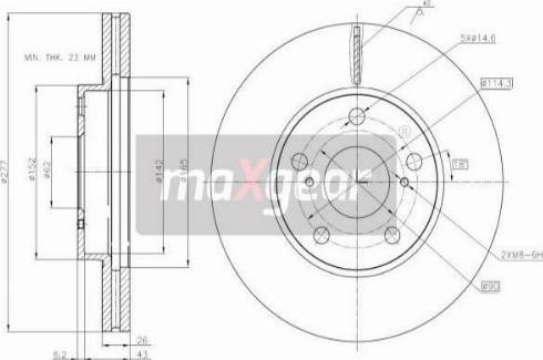 Maxgear 19-3216 - Kočni disk parts5.com