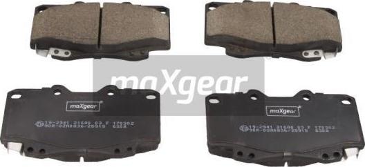 Maxgear 19-2941 - Комплект спирачно феродо, дискови спирачки parts5.com