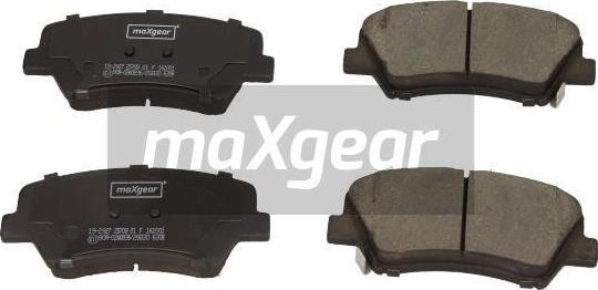 Maxgear 19-2927 - Kit de plaquettes de frein, frein à disque parts5.com