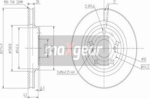 Maxgear 19-2562 - Brake Disc parts5.com