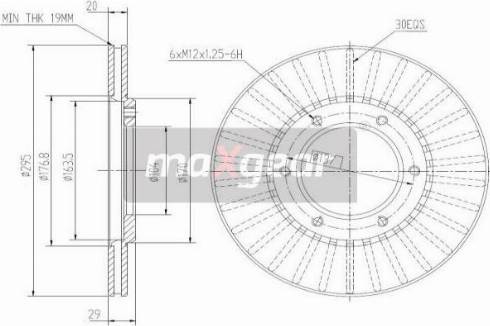 Maxgear 19-2608 - Disc frana parts5.com