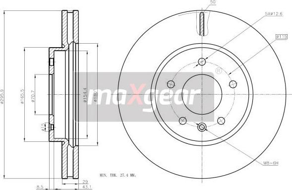 Maxgear 19-2369 - Disc frana parts5.com