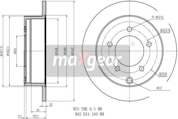 Maxgear 19-2389 - Disc frana parts5.com