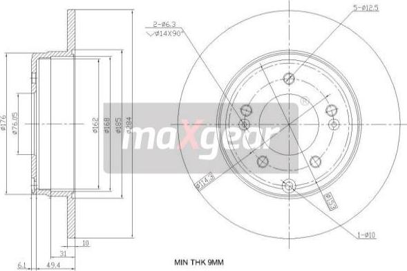 Maxgear 19-2382 - Disc frana parts5.com