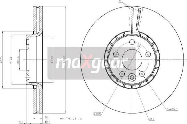 Maxgear 19-2336 - Bremsscheibe parts5.com