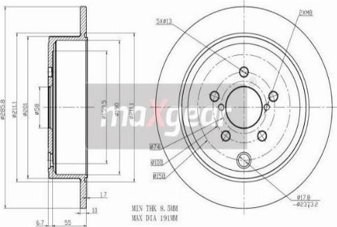 Maxgear 19-2271 - Disque de frein parts5.com